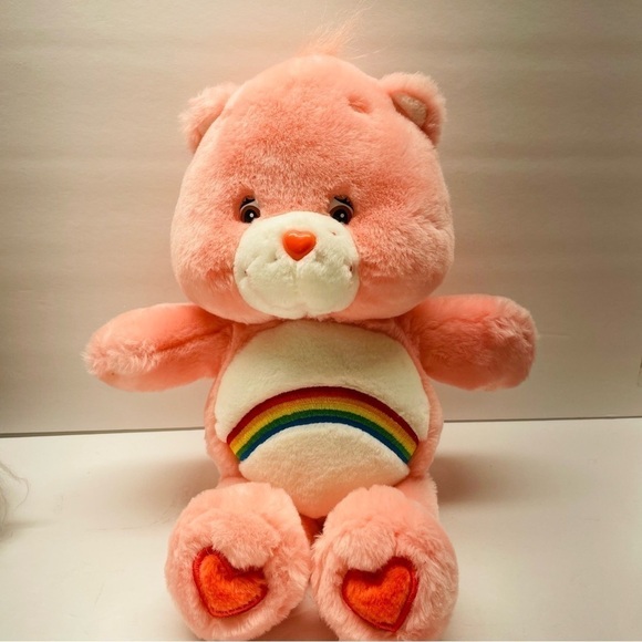 2003 TCFC Care bear 12'' Cheer Bear Talking Plush Rainbow Pink;She Talks,Vintage - Picture 3 of 11